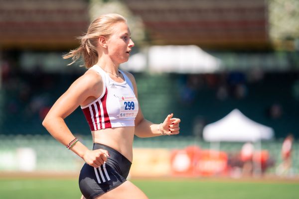 Ann-Christin Opitz (SC Melle 03) am 03.07.2022 waehrend den NLV+BLV Leichtathletik-Landesmeisterschaften im Jahnstadion in Goettingen (Tag 1)